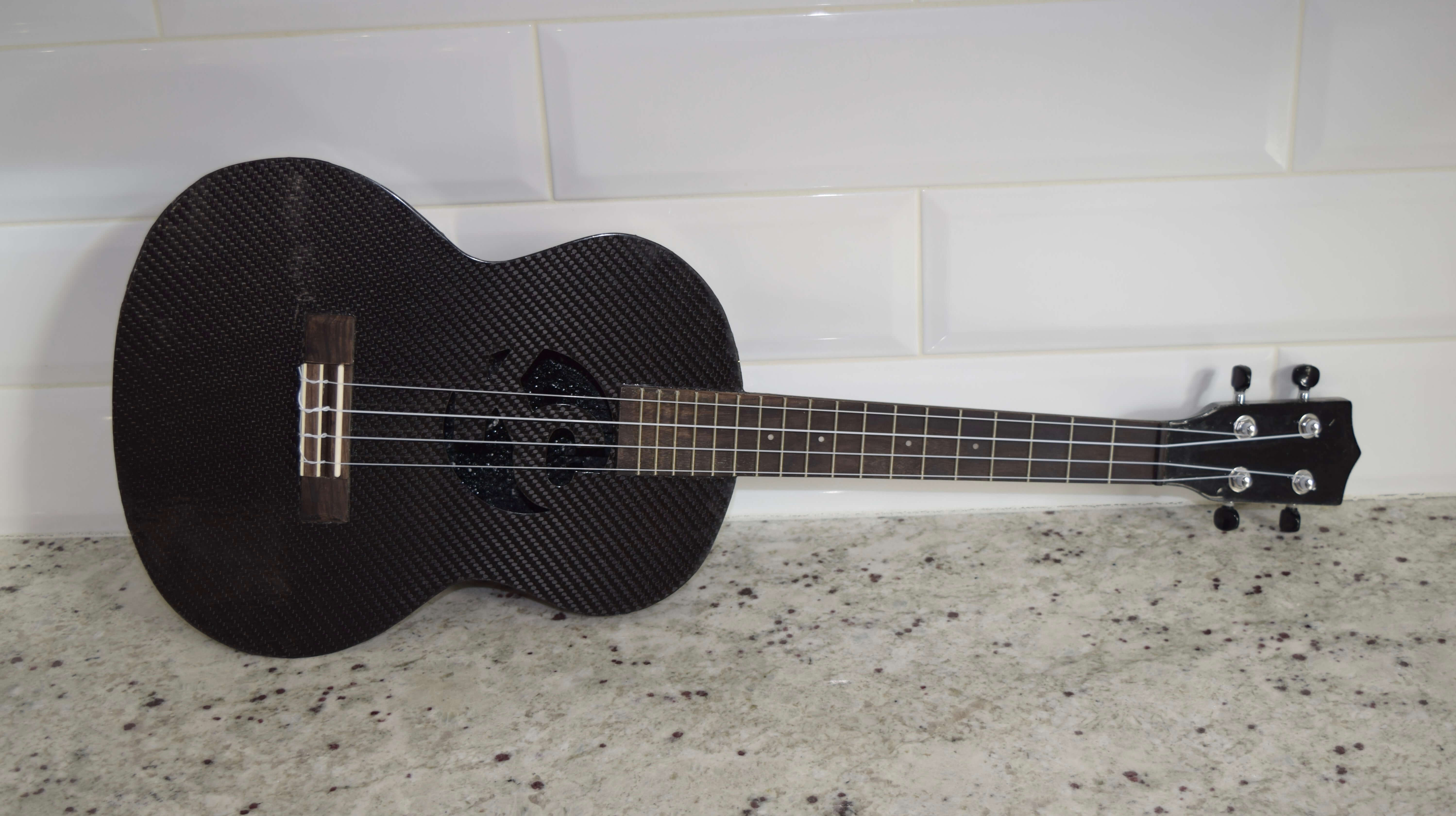 Custom made carbon fiber ukulele.