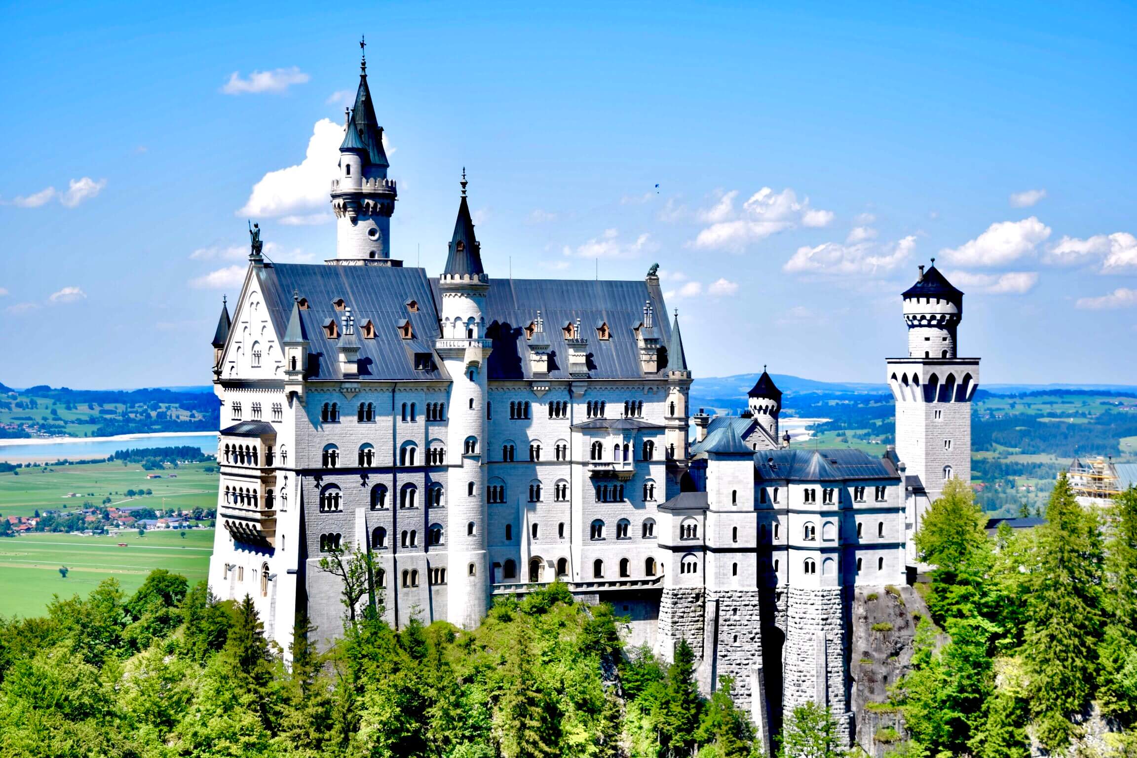 Neuschwanstein Castle located in southern Germany.
